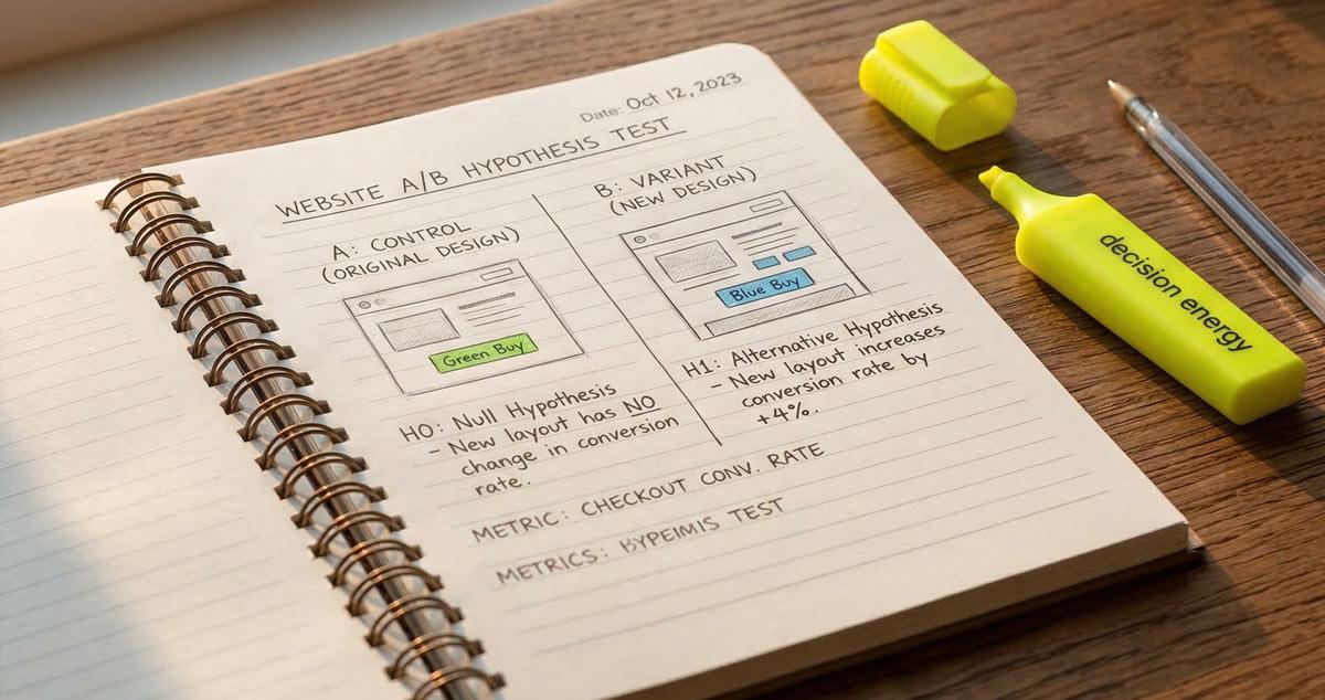 A/B Testing hypothesis on paper